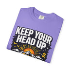 Keep Your Head Up T-Shirt — Inspirational Mountain Tee ("Because You Matter")