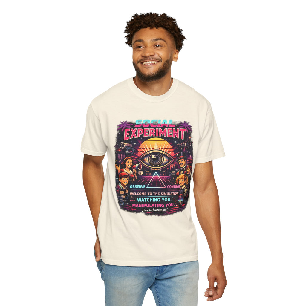Social Experiment V2 T-Shirt — Retro All-Seeing Eye Graphic Tee