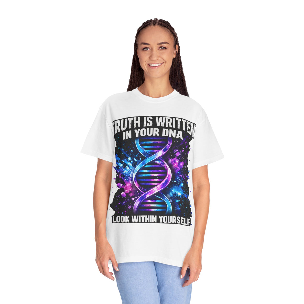 DNA Graphic T-Shirt — "Truth Is Written In Your DNA" Inspirational Science Tee